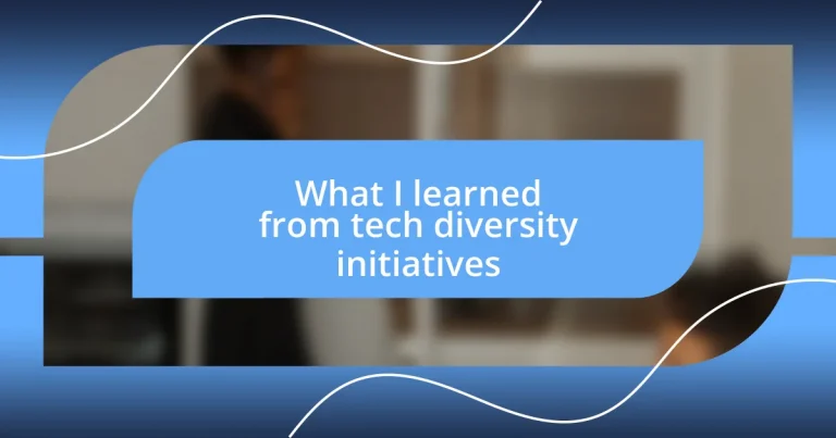 What I learned from tech diversity initiatives